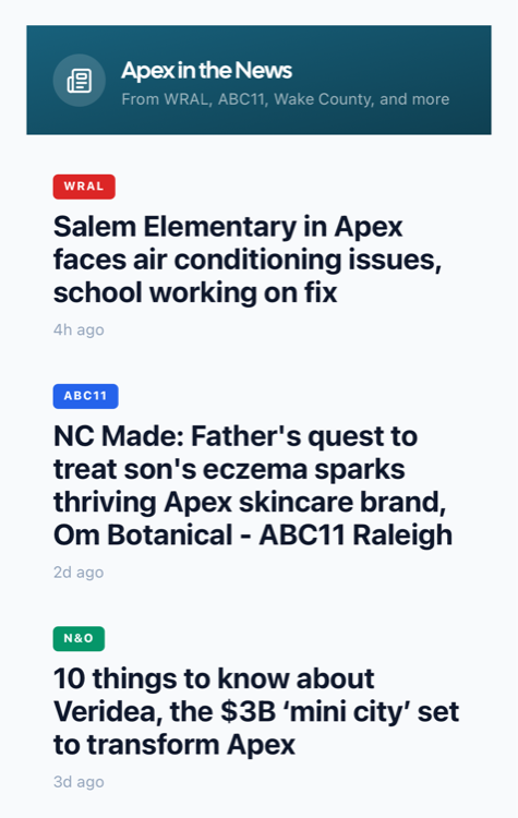 Recent Local News
