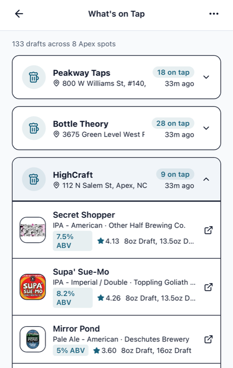 What's on Tap